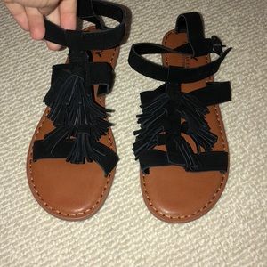 Black Tassel American Eagle Sandals